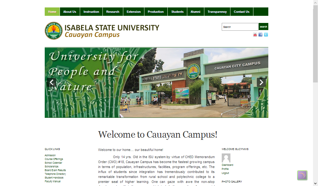 ISU Cauayan Website
