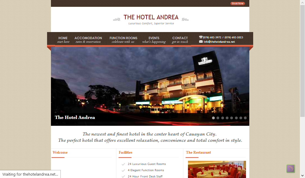 Hotel Andrea Website
